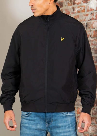 Lyle & Scott Funnel neck shell jacket - jet black