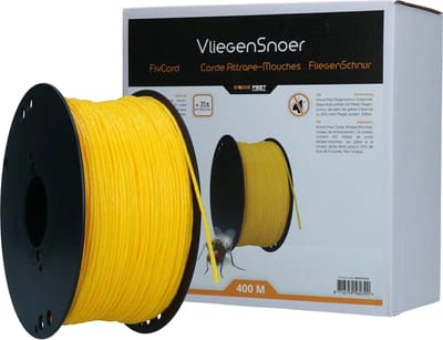 Knock Pest Control Vliegenlint Vervangingsrol 1 stuk - Ongedierteval - Trekt vliegen aan - Geel - 400 Meter