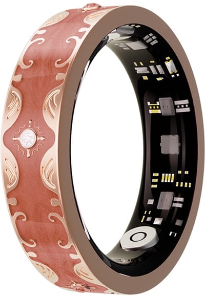 WizBay Premium Select® Bohemian Smart Ring - Coral Orange - Hartslag, Slaap en Zuurstofmeting - Activiteitstracker - Maat 7
