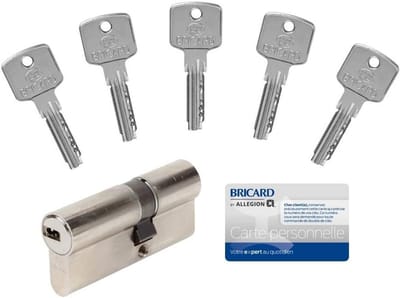 Veiligheidscilinder Voor Deur 60mm (30/40) Inclusief 5 Keersleutels - Vernikkeld