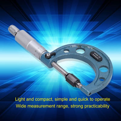 Dailygoods- Diktemeetinstrument Hoge Nauwkeurigheid - Buitenschroefmaat - Roestvrij Staal - Draagbaar Ontwerp - Kalibratieblok - Nauwkeurigheid 0,01 mm - Buitenmicrometer