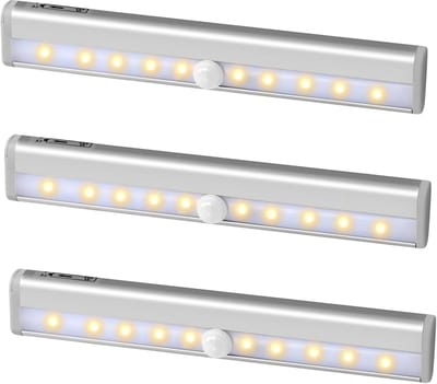 Set van 2 Draadloze LED Bewegingssensor Kastverlichting met Magneetstrips