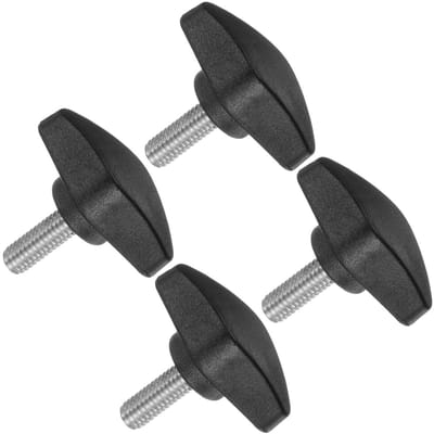 M6 x 16mm Duwknoppen met Draad, Kunststof T-Vormige Klem Schroeven voor Machines en Draaibanken, Set van 4 Stuks