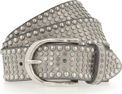 b.belt Leren Riem Riva Colour Leather Belt W105 Light Grey Grijs