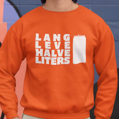 Oranje Koningsdag Sweater Lang Leve Halve Liters - MAAT XS - Feestkleding & Carnavalskleding