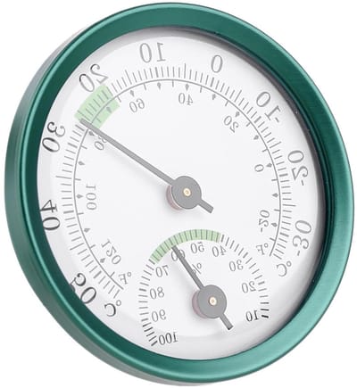 Terrasthermometer Buiten - Weerbestendige Meter - Temperatuur Meten - Mechanische Werking - 224 Inch - Groen