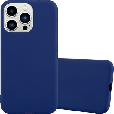 Cadorabo Hoesje geschikt voor Apple iPhone 14 PRO in CANDY DONKER BLAUW - Beschermhoes gemaakt van flexibel TPU silicone Case Cover