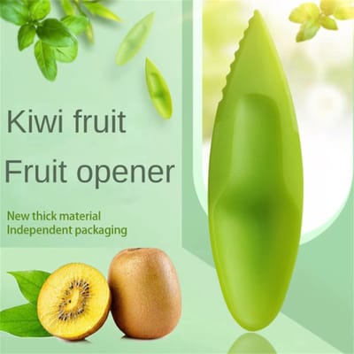Scoby - 2-in-1 Kiwi Lepel/Fruitmesje - Perfect voor Kinderen - 10,5 cm - Kunststof - Perfect voor Picknicks & Lunchboxen