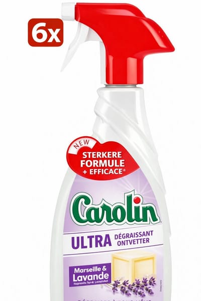 6 x Carolin - Keukenreiniger - Spray - Ultra Degreaser - Marseille & Lavande - 650ml