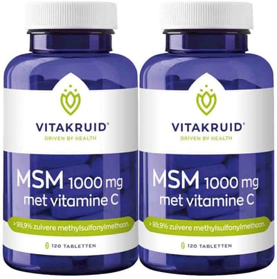 Vitakruid MMS 1000 mg met Vitamine C - 2 x 120 tabletten - Voordeelverpakking