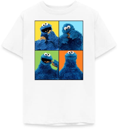 Sesamstraat Koekiemonster Kunst T-Shirt Tiener