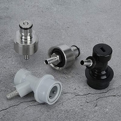 Carbonatiekap Set van 2 Stukken, RVS Carbonator met Barb Ball Lock Aansluiting voor Thuisbrouwerij, Perfect voor Soda, Bier en Frisdranken
