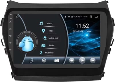 Autoradio met bluetooth - Carplay - Voor Hyundai ix45 Santa Fe (2013-2017) - Geschikt voor Apple en Android - Stereo - Navigatie - Navigatiesysteem auto - 4GB 64GB