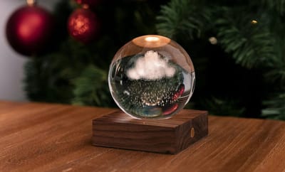 Gingko - Amber Crystal Ball Night Light - Rain Cloud