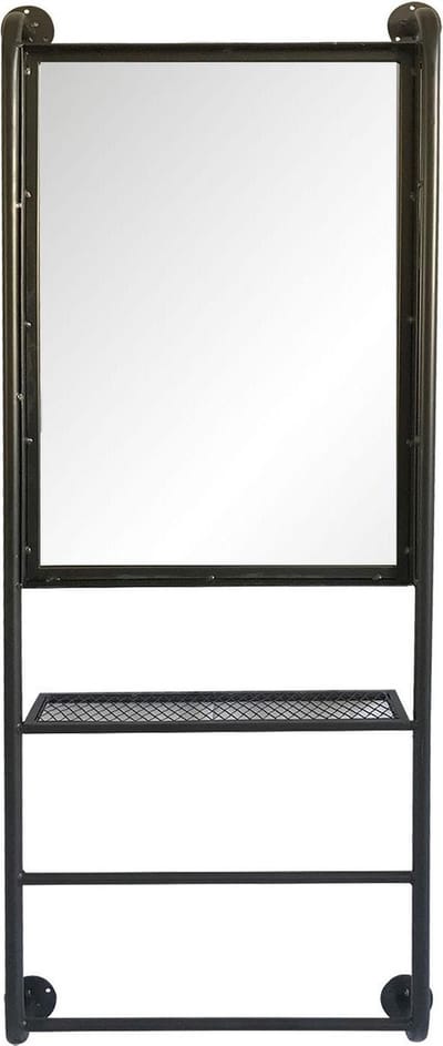 Clayre & Eef Spiegel 48x124 cm Zwart Hout