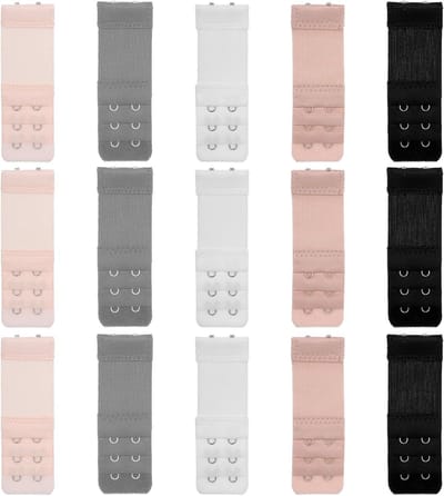 15 stuks beha verlenging met 2 haken en 3 rijen, elastisch ondergoed en zachte beha sluiting - comfortabel en rekbaar voor dames.