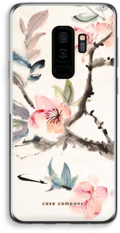 Case Company® - Hoesje geschikt voor Samsung Galaxy S9 Plus hoesje - Japanse bloemen - Soft Cover Telefoonhoesje - Bescherming aan alle Kanten en Schermrand