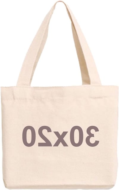 Simpel en Stijlvol Beige Shopper Bag van Katoen, Ideaal voor Winkelen, Reizen en Dagelijks Gebruik, 30x20x10cm