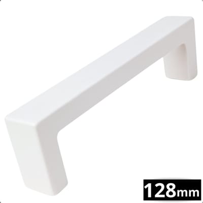 Handgreep Wit RVS 128mm - Atlanta - Greepjes - Handgreep - Handgrepen keukenkastjes - Handvatten - Meubelgreep Wit - Handgrepen voor deurtjes