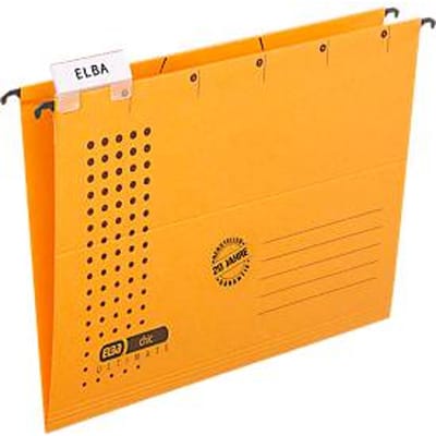 ELBA chic® ULTIMATE hangmappen, voor formaten tot A4, open aan zijkant, geel