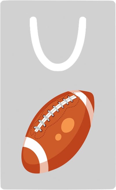 Hacebo® - Rugbybal metalen boekenlegger - Rugby - Rugbyers - American Football - sport Bladwijzer boekenleggers - 7.6 cm x 5cm