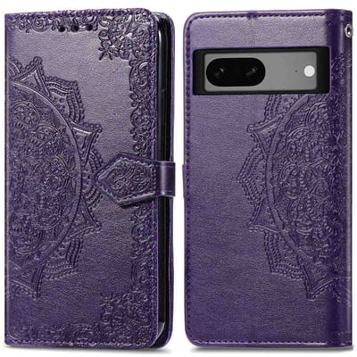 imoshion Hoesje - Geschikt voor Google Pixel 7a - Mandala Bookcase - Paars