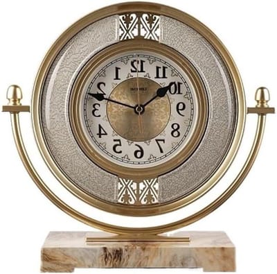 Tafelklok Bureauklok - Stille Klok - Tijd Weergeven - Niet-tikkende Beweging - 31x31 cm - Grijs