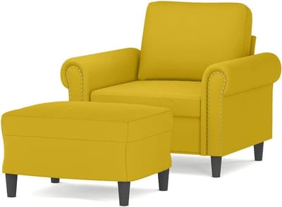 Relaxfauteuil met voetenbank - Comfortabele stoel - Ontspannen in huis - Zachte fluwelen stof