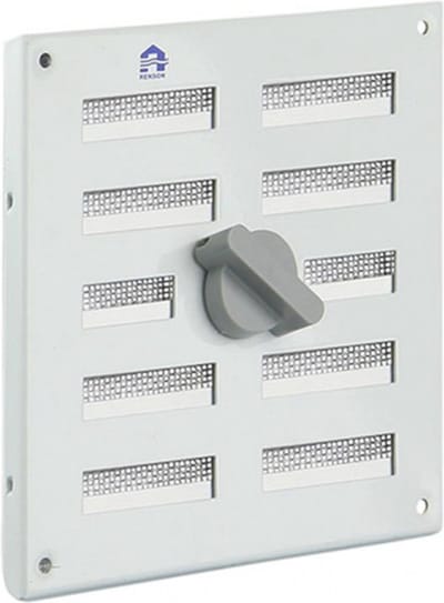 Renson afsluitbaar rooster met designknop wit 155 x 155 mm