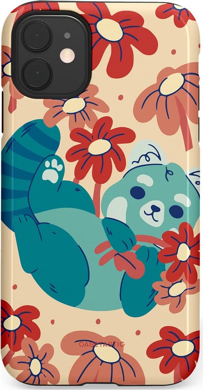 Casetastic Hoesje Geschikt voor Apple iPhone 11 - Stijlvolle Beschermende Duo-layer Case - Rode panda knuffels