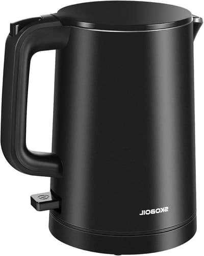 Waterkoker - Ketel - Snel Water Koken - Dubbelwandig Veilig - 27oz - Zwart