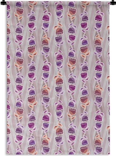 Wandkleed - Wanddoek - Tulpen - Bloemen - Patroon - 120x180 cm - Wandtapijt