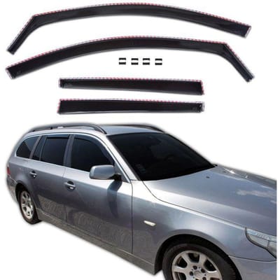 Luchtafweerders - BMW 5 Serie E61 (2003-2010) 5-deurs Ruit - Aerodynamisch - Zwart Getint - Eenvoudige Montage