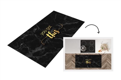 Keukenloper - Loper keuken - Quotes - Motivatie - Goud - Marmer - 120x60 cm - Keukenloper vinyl