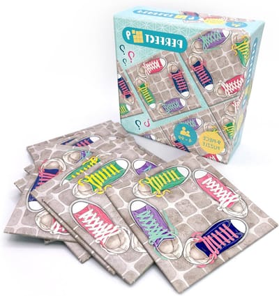 9-delige Puzzel - Denkspel Geduldspel - Ontspannen Hersenkraken - Compact Onderweg - 10x10 cm - Schoenen