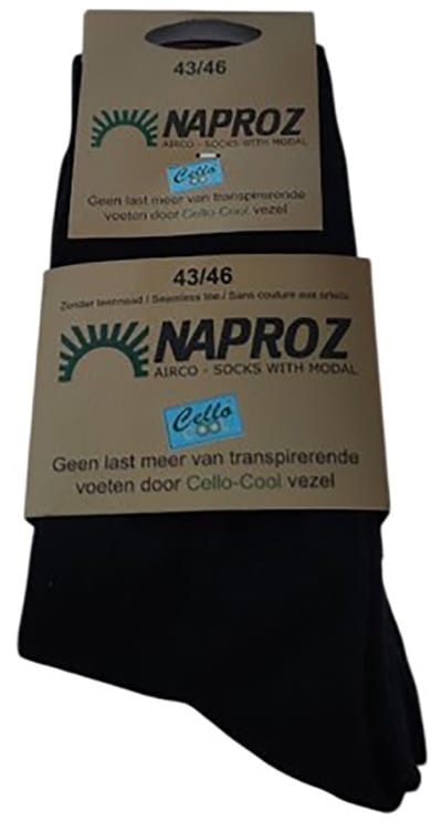 Naproz - Arcoline Sokken - Voordeelset 3 paar! - maat 43-46 - Zwart.