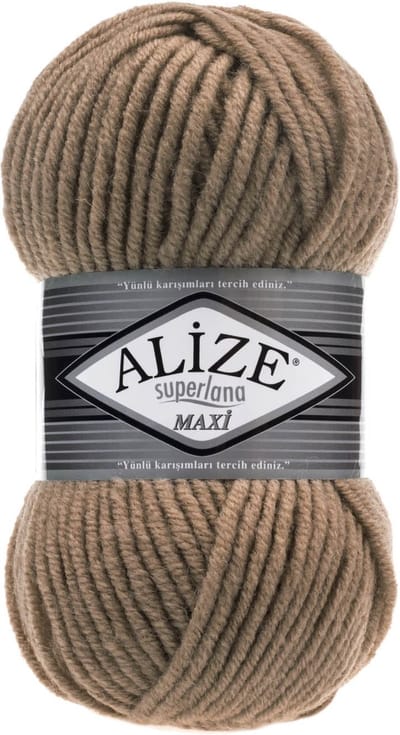 Alize Superlana Maxi 466 Dark Beige Pakket 5 Bollen 500 Gram
