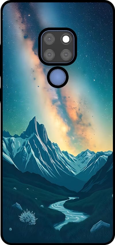 Smartphonica Telefoonhoesje Geschikt voor Huawei Mate 20 met Sterrenhemel Opdruk - TPU Backcover Case With Space And Milkyway Design geschikt voor Huawei Mate 20