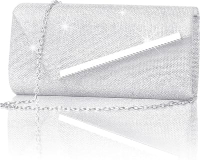 Elegante Avondclutch voor Dames met Verwijderbare Schouderband - Bling Handtas voor Bruiloft, Feest en Diner - 23 x 5 x 12 cm