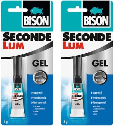 Bison® Secondelijm gel 3gr 2 stuks - KD set