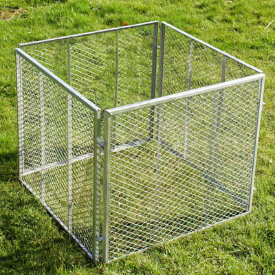 Holmwerk Metalen Composteerbak 80x80x70cm - Geëxpandeerd Metaal Tuincomposteerbak - Strekmetaal Snelcomposteerder