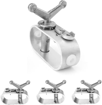 4-delige spanklemmen voor draad, aluminiumlegering, eenvoudig te bedienen, ideaal voor zeilen, zwembadhoezen en zonneschermen