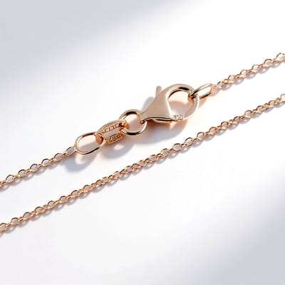 Cavill - 925 Sterling zilveren ketting - rosé verguld - filigraan anker design - elegante dames ketting - 60 cm - lichtgewicht & stijlvol