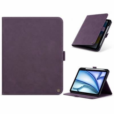 Solidenz Hoes - Geschikt voor iPad Air 11 inch (M4 / M3 / M2) en iPad Air 10.9 inch (Air 5 / Air 4) - Urban Book - Paars