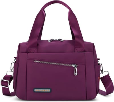 Nylon Handtas Dames - Schoudertas Tote - Dagelijks Gebruik - Veelzijdig Draagbaar - 30 x 12 x 21 cm - Paars