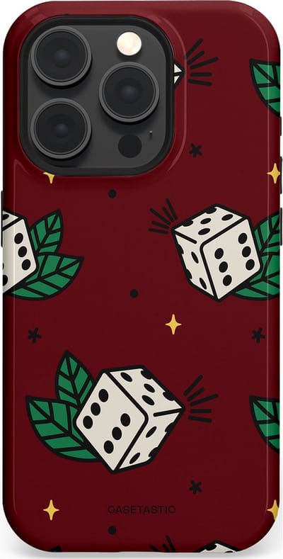 Casetastic Hoesje Geschikt voor Apple iPhone 15 Pro Magsafe - Stijlvolle Beschermende Duo-layer Case - Casino zes