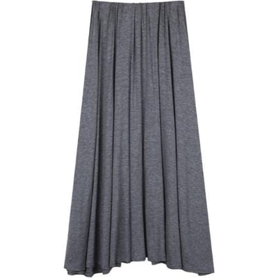 Jupe Femme Été Nouvelle Taille Haute Élastique Mi-longue Tombé A Ligne Robe Grande Ampleur XL gris foncé