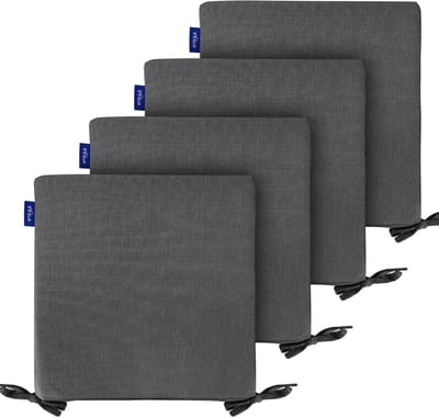 Stoelkussens Set - Terras Kussens - Buiten Zitten - Waterafstotend UV-bestendig - 47x47cm - Diepgrijs