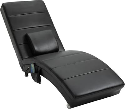Fauteuil - Relaxzetel - Relaxstoel - Relaxfauteuil - Stoel - Met armleuning - Voor één Persoon - Zwart