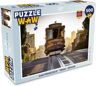 Puzzel San Francisco - Tram - Spoor - Legpuzzel - Puzzel 500 stukjes